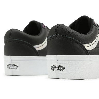 Vans Holo Sidestripe Old Skool Platform Black Classic Womens - (Holo Sidestripe) Black/True White VN0A5KRG98E Shoes