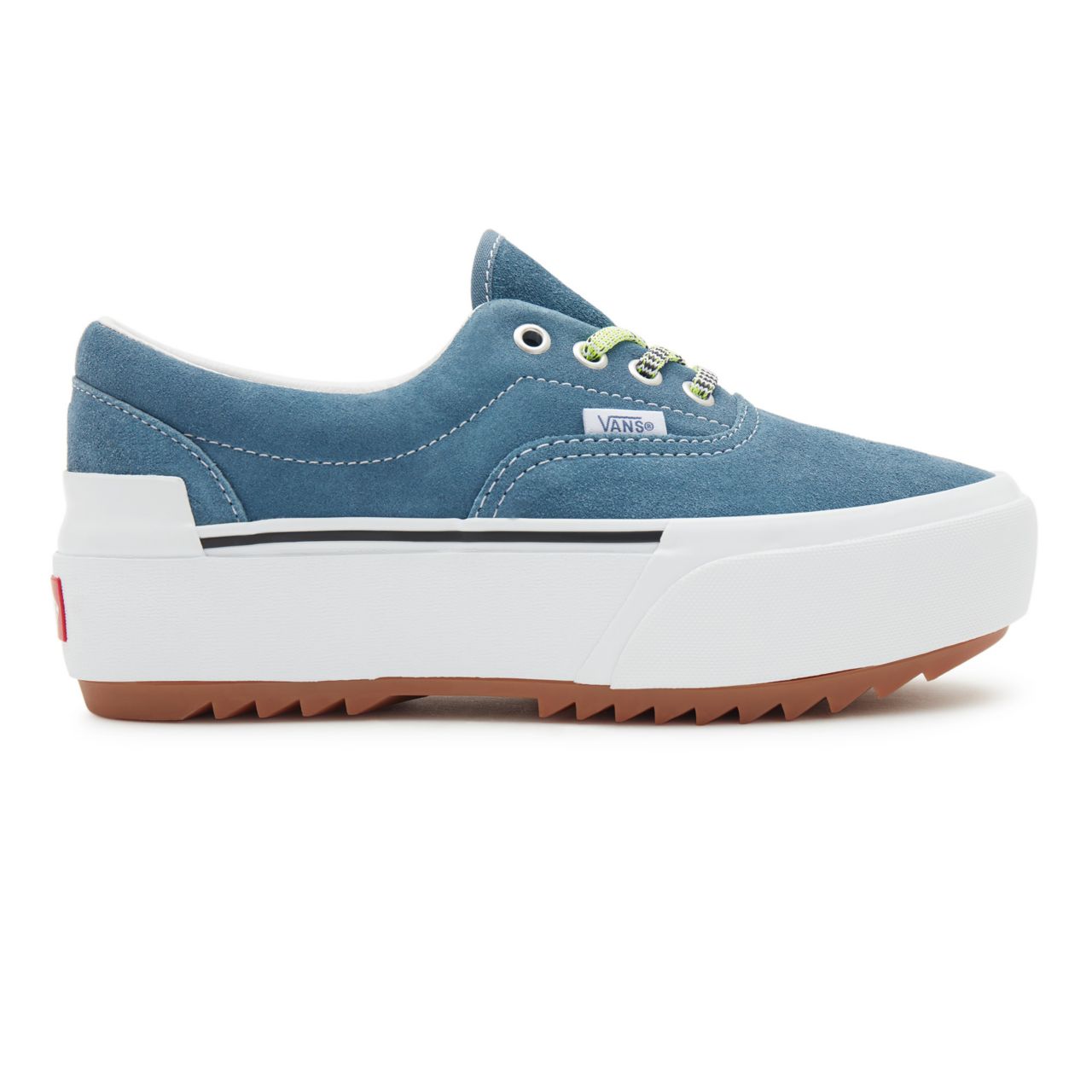 Vans Multi Lace Era Stacked Blue Classic Womens - (Multi Lace) cement blue/true white VN0A4BTO9MT Shoes