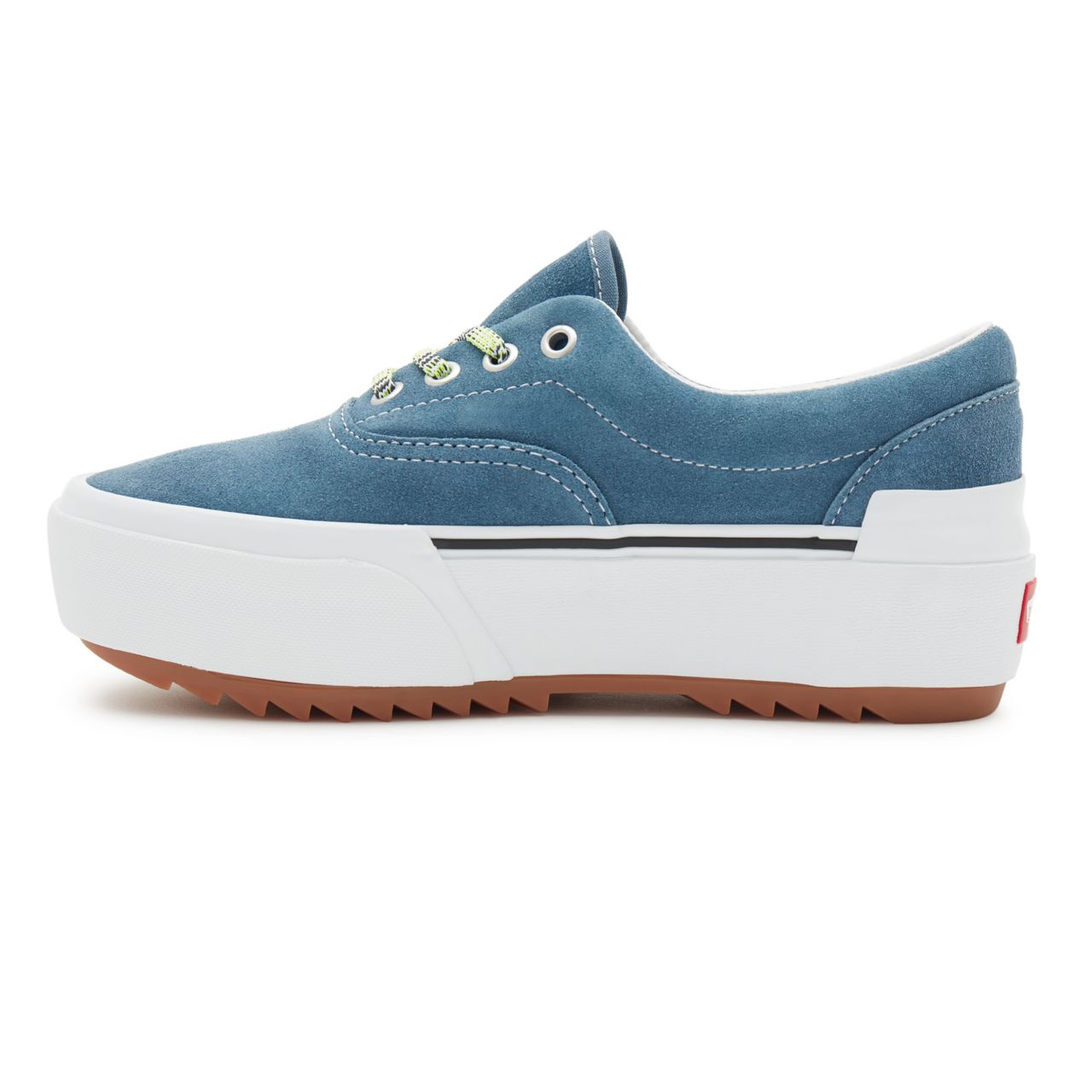 Vans Multi Lace Era Stacked Blue Classic Womens - (Multi Lace) cement blue/true white VN0A4BTO9MT Shoes