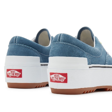 Vans Multi Lace Era Stacked Blue Classic Womens - (Multi Lace) cement blue/true white VN0A4BTO9MT Shoes