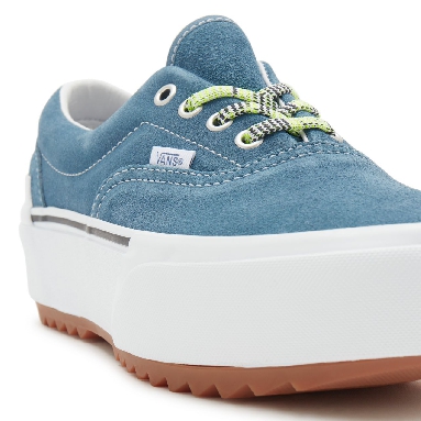 Vans Multi Lace Era Stacked Blue Classic Womens - (Multi Lace) cement blue/true white VN0A4BTO9MT Shoes