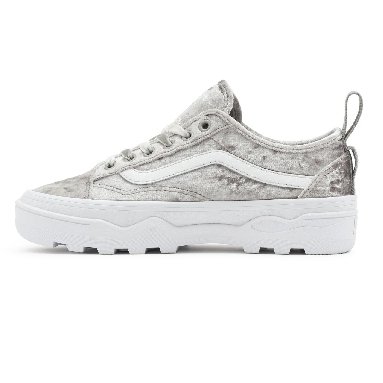 Vans Crushed Velvet Sentry Old Skool WC White Classic Womens - (Crushed Velvet) Silver/True White VN0A5KR3A62 Shoes