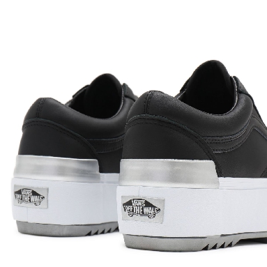 Vans Shiny Old Skool Stacked Black Classic Womens - (Shiny) black/true white VN0A4U159IW Shoes