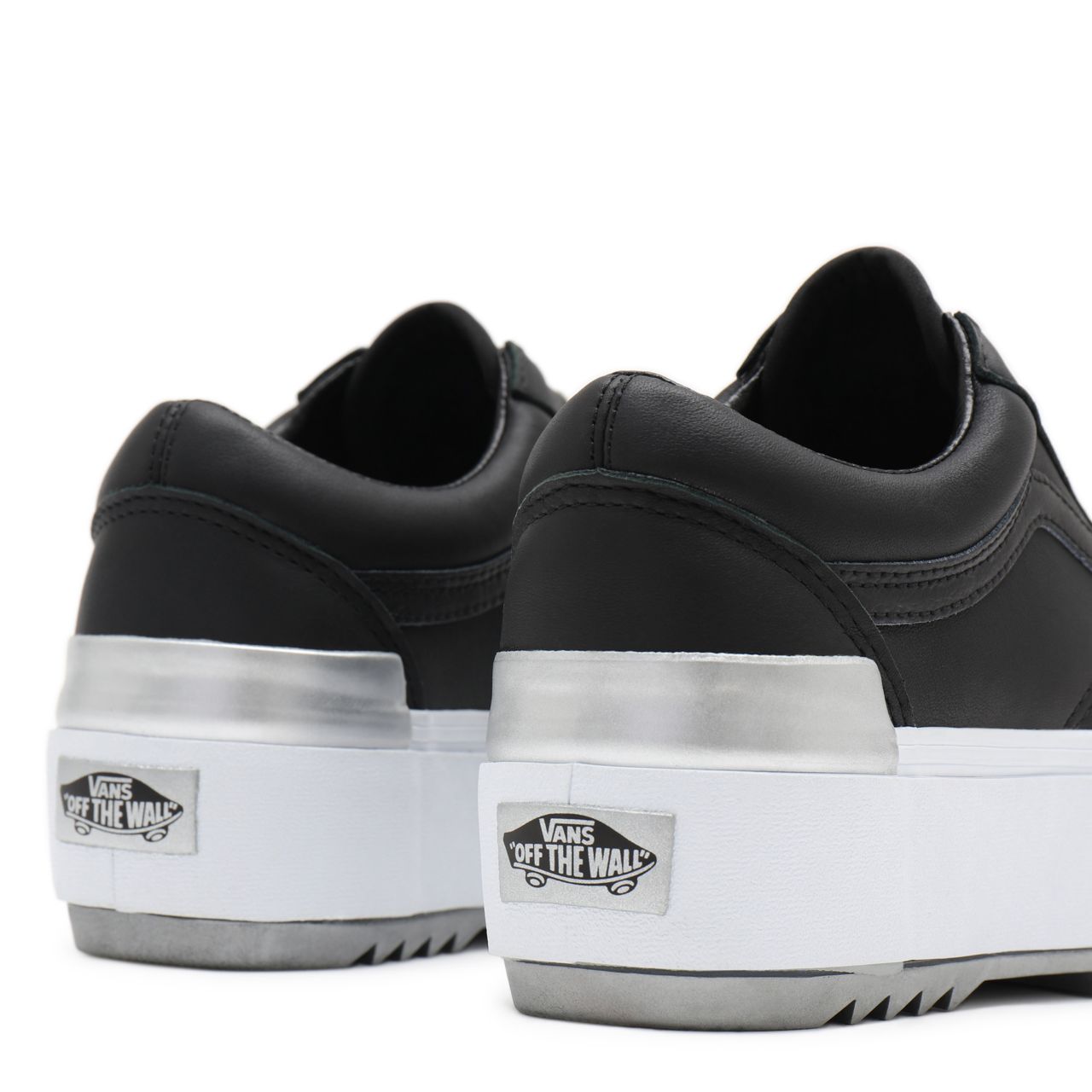 Vans Shiny Old Skool Stacked Black Classic Womens - (Shiny) black/true white VN0A4U159IW Shoes