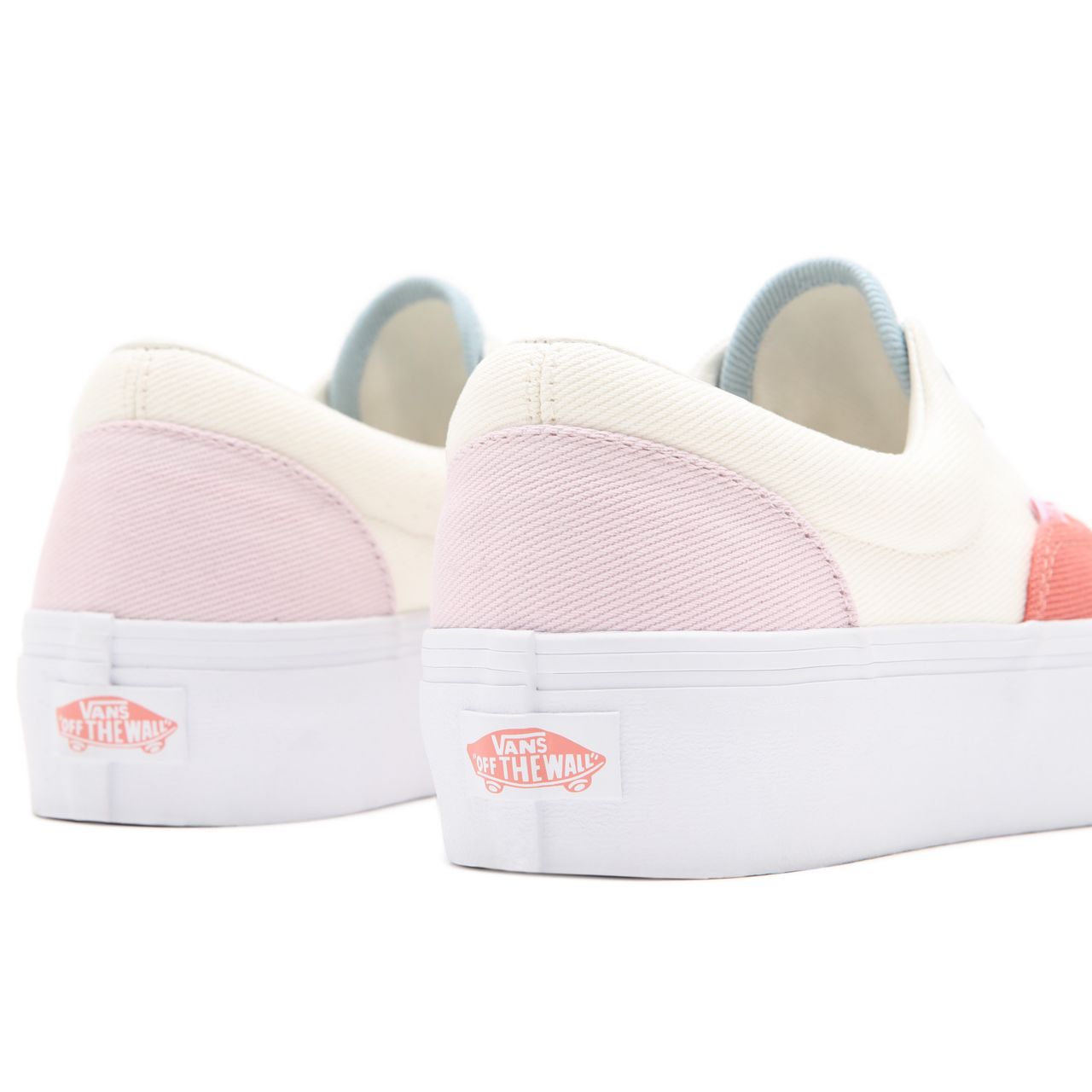 Vans Twill Era Platform White Classic Womens - (Twill) pastel block/true white VN0A3WLU9MK Shoes