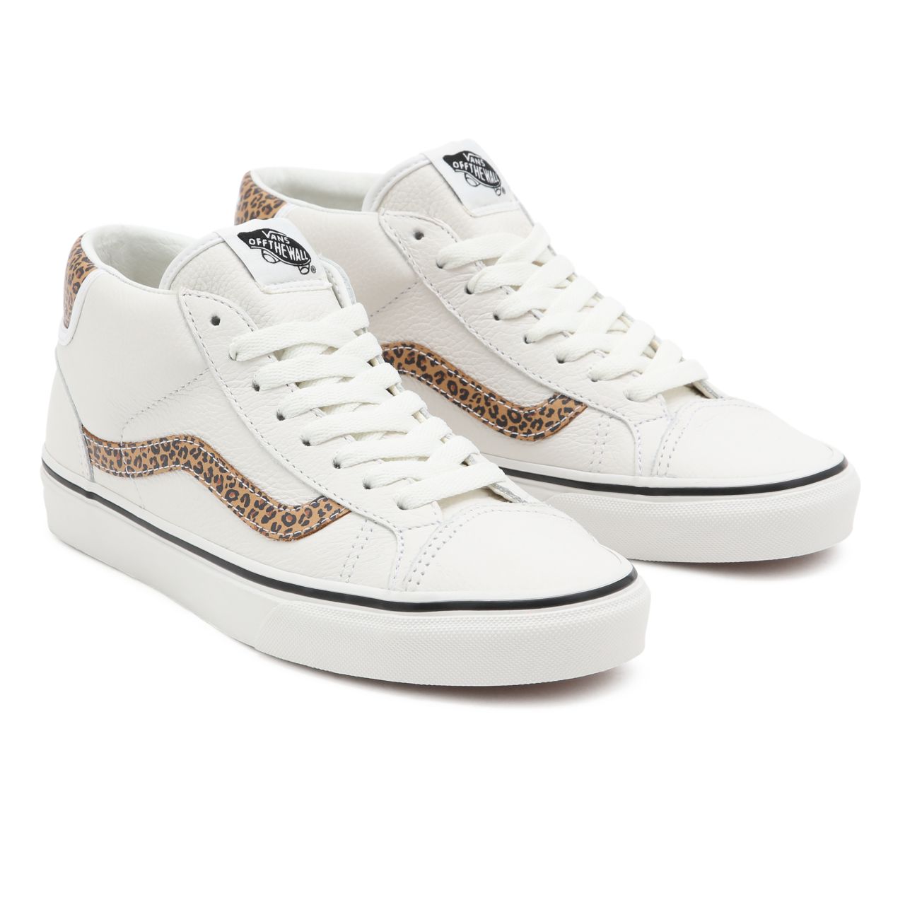 Vans Animal Mid Skool 37 White Classic Womens - (Animal) Blanc De Blanc/Doe VN0A3TKF912 Shoes