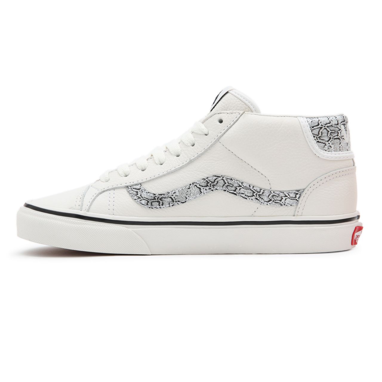 Vans Animal Mid Skool 37 White Classic Womens - (Animal) Blanc De Blanc/Silver VN0A3TKF913 Shoes