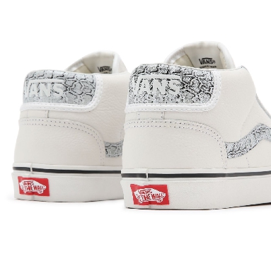 Vans Animal Mid Skool 37 White Classic Womens - (Animal) Blanc De Blanc/Silver VN0A3TKF913 Shoes