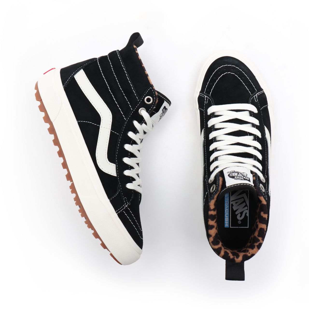 Vans Suede Sk8-Hi MTE-1 Black Classic Womens - (Suede) black/leopard VN0A5HZY6D8 Shoes