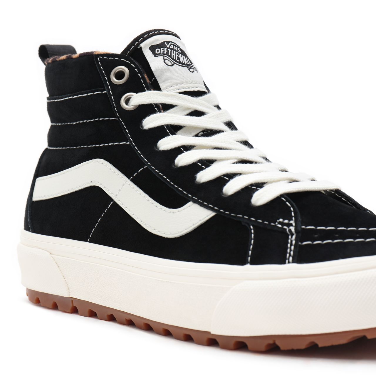 Vans Suede Sk8-Hi MTE-1 Black Classic Womens - (Suede) black/leopard VN0A5HZY6D8 Shoes