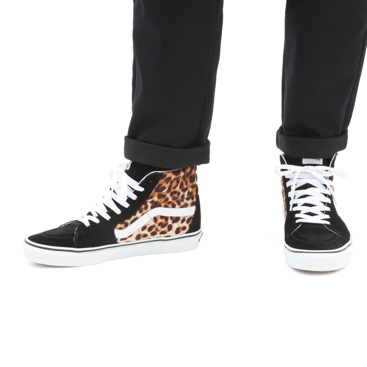 Vans Leopard SK8-Hi Black Classic Womens - (Leopard) Black/True White VN0A4U3C3I6 Shoes