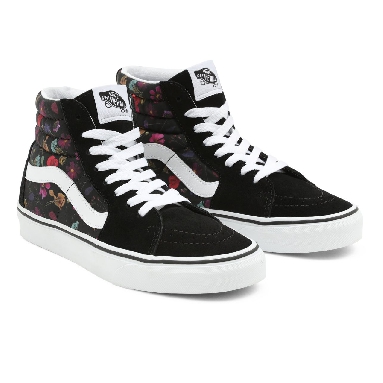 Vans Pressed Floral Sk8-Hi Black Classic Womens - (Pressed Floral) Black/True White VN0A5JMJ8N8 Shoes