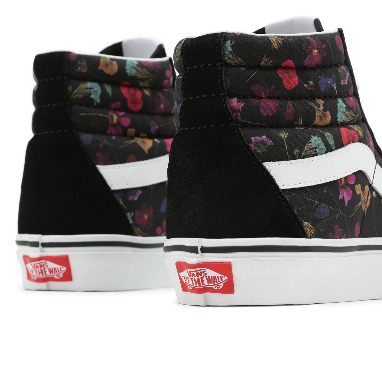 Vans Pressed Floral Sk8-Hi Black Classic Womens - (Pressed Floral) Black/True White VN0A5JMJ8N8 Shoes