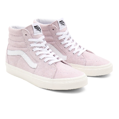 Vans Pig Suede Sk8-Hi Pink Classic Womens - (Pig Suede) orchid ice/snow white VN0A32QG9G4 Shoes