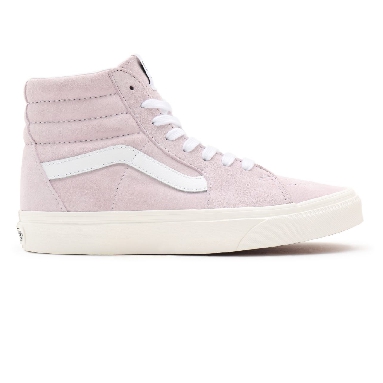 Vans Pig Suede Sk8-Hi Pink Classic Womens - (Pig Suede) orchid ice/snow white VN0A32QG9G4 Shoes