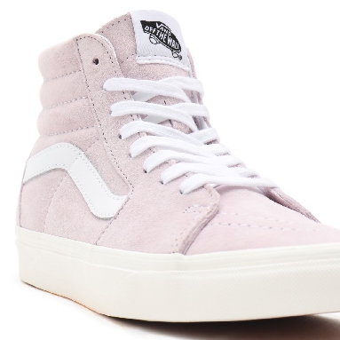 Vans Pig Suede Sk8-Hi Pink Classic Womens - (Pig Suede) orchid ice/snow white VN0A32QG9G4 Shoes