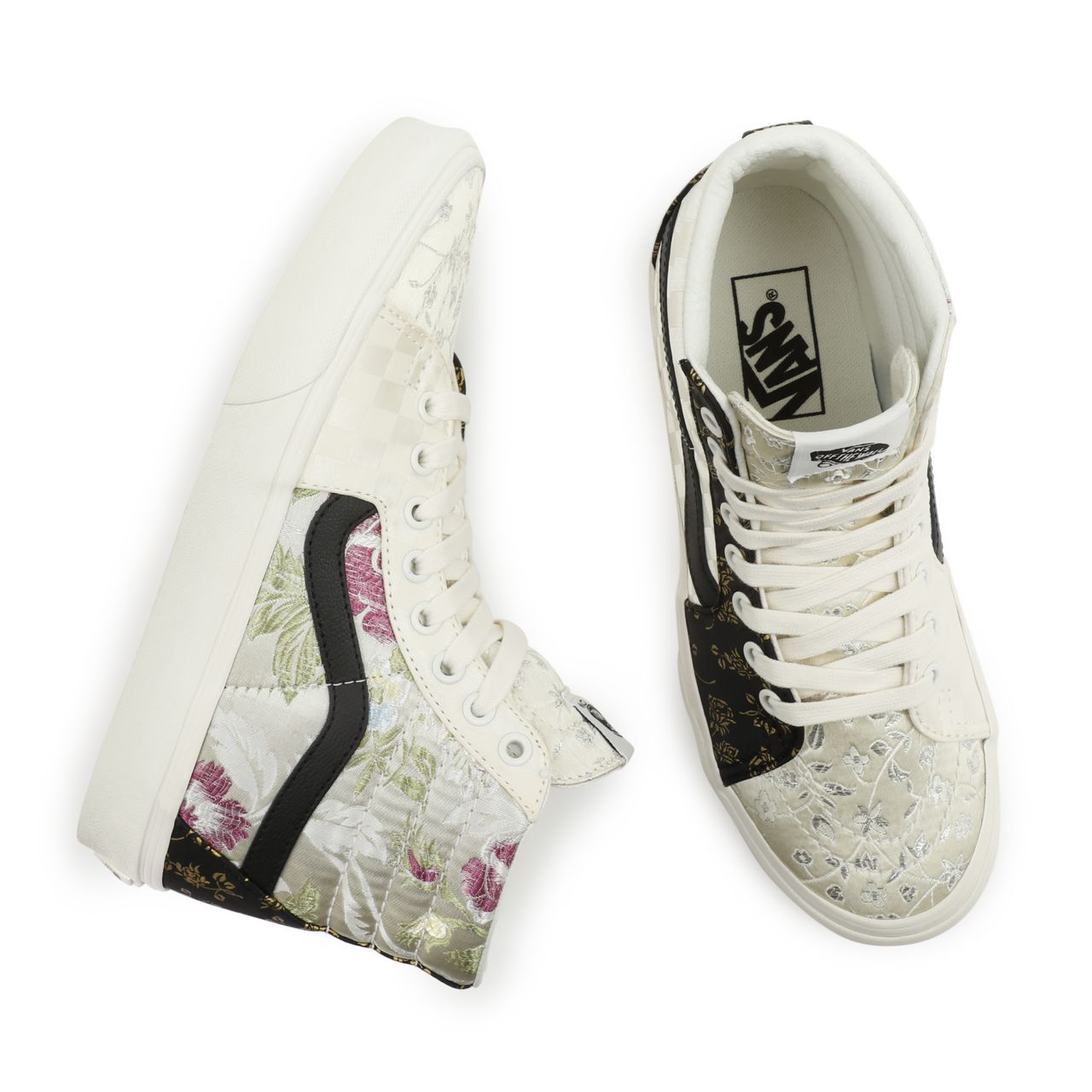 Vans Brocade Sk8-Hi Multicolour Classic Womens - (Brocade) Patchwork/True White VN0A5KRH8L8 Shoes