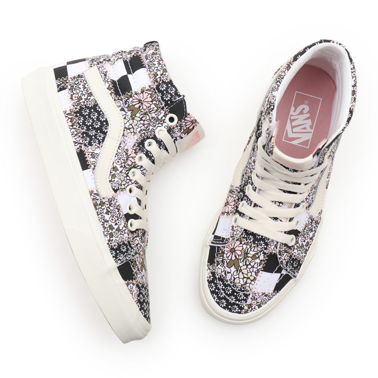 Vans Patchwork Floral Sk8-Hi Multicolour Classic Womens - (Patchwork Floral) multi/marshmallow VN0A32QG9FY Shoes