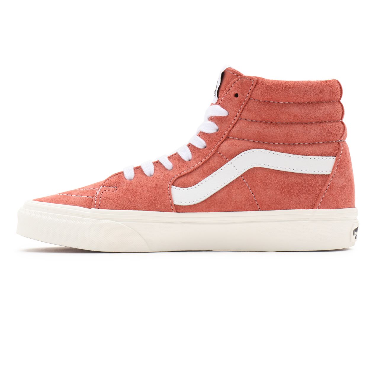 Vans Pig Suede Sk8-Hi Pink Classic Womens - (Pig Suede) terra cotta/snow white VN0A32QG9GA Shoes