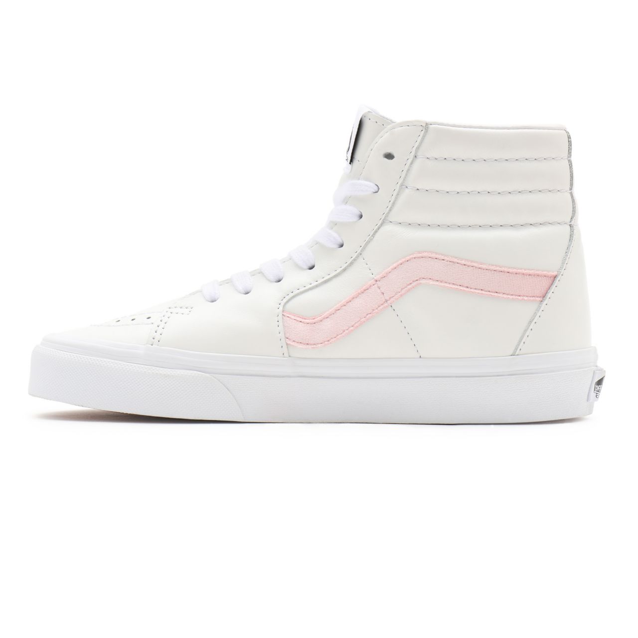 Vans Velvet Sidestripe Sk8-Hi White Classic Womens - (Velvet Sidestripe) powder pink/true white VN0A32QG9XL Shoes