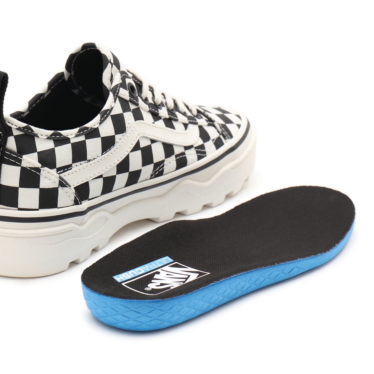 Vans Checkerboard Sentry Old Skool Wc White Classic Womens - (Checkerboard) Marshmallow/Black VN0A5KR3Q4O Shoes