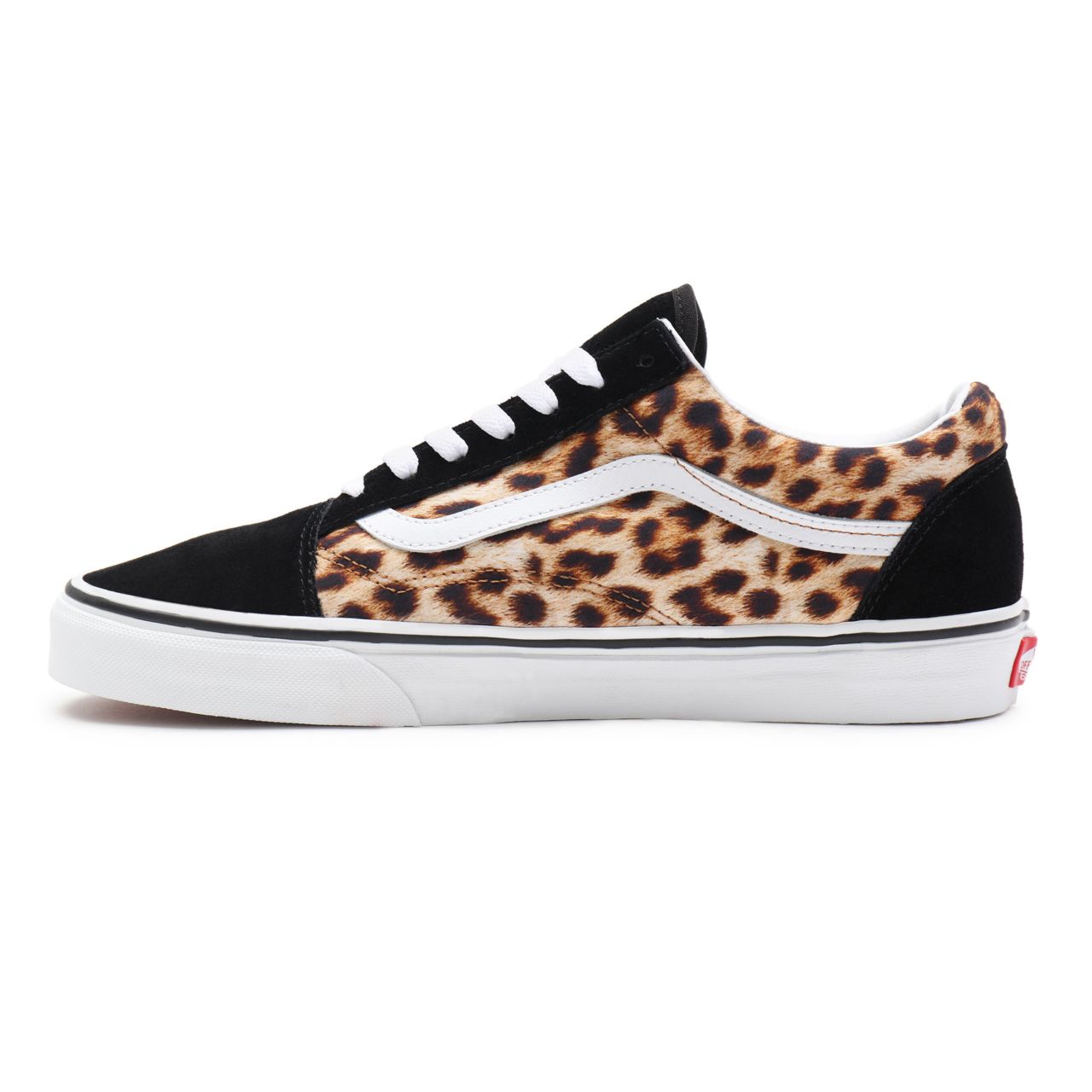 Vans Leopard Old Skool Black Classic Womens - (Leopard) Black/True White VN0A4U3B3I6 Shoes