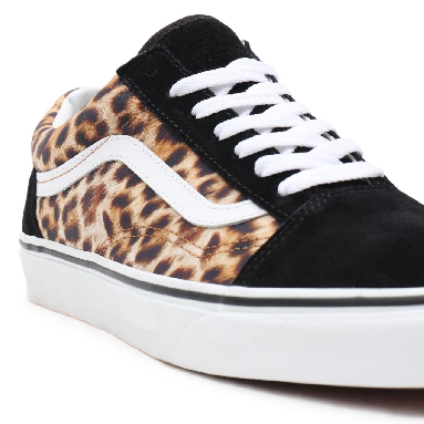 Vans Leopard Old Skool Black Classic Womens - (Leopard) Black/True White VN0A4U3B3I6 Shoes