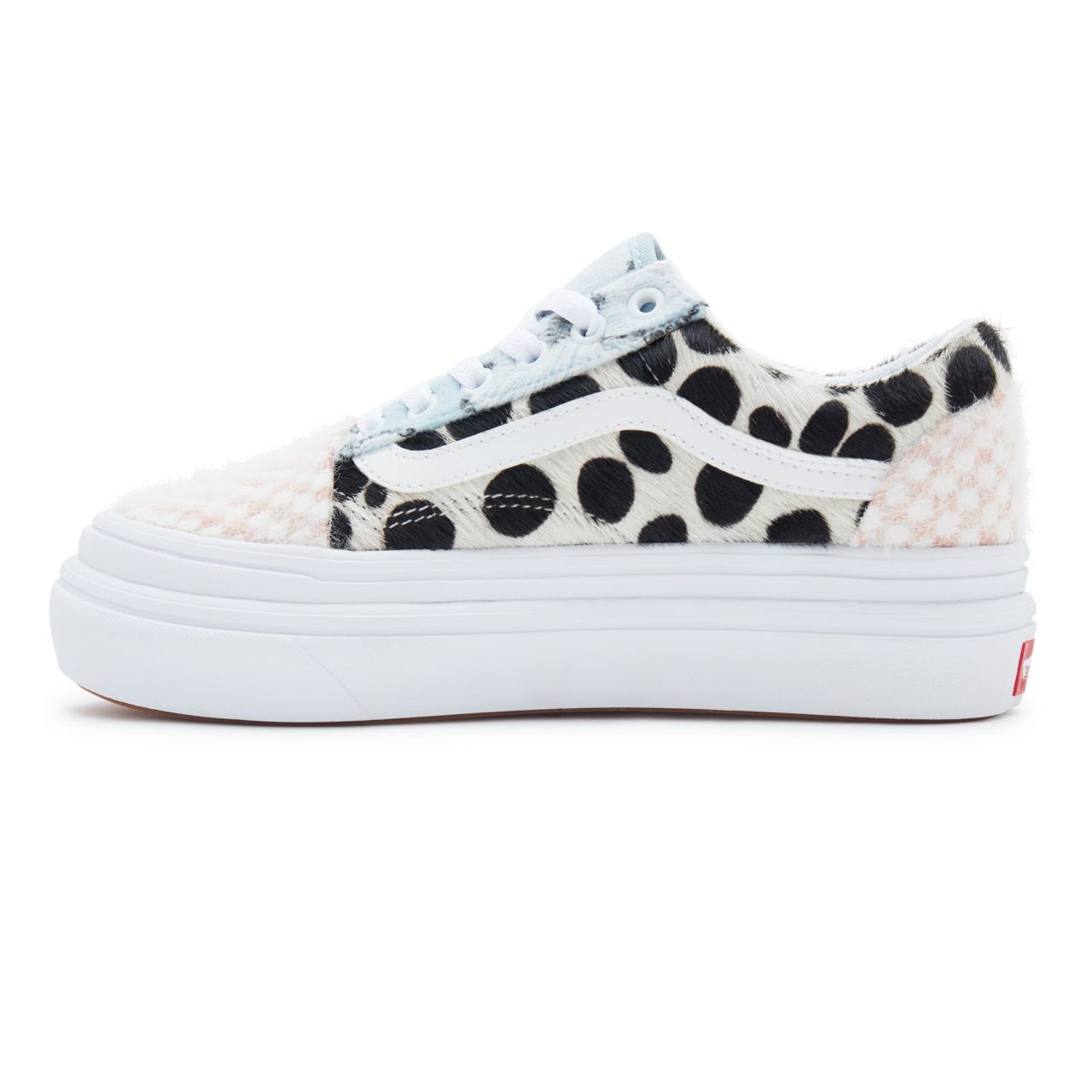 Vans Mixed Cozy Super ComfyCush Old Skool Pink Classic Womens - (Mixed Cozy) multi/true white VN0A4UUNA1Q Shoes