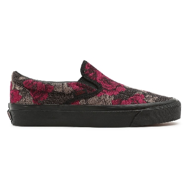 Vans Anaheim Factory Classic Slip-On 98 DX Black Classic Womens - (Anaheim Factory) Roses/Black VN0A5KX88FH Shoes