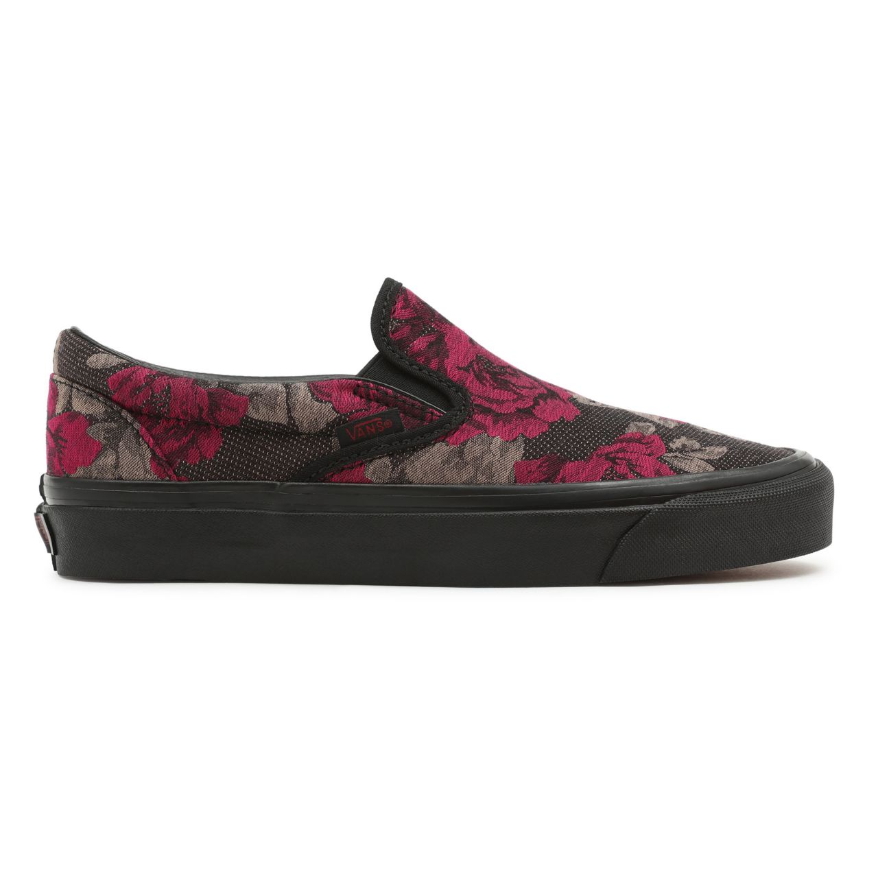 Vans Anaheim Factory Classic Slip-On 98 DX Black Classic Womens - (Anaheim Factory) Roses/Black VN0A5KX88FH Shoes