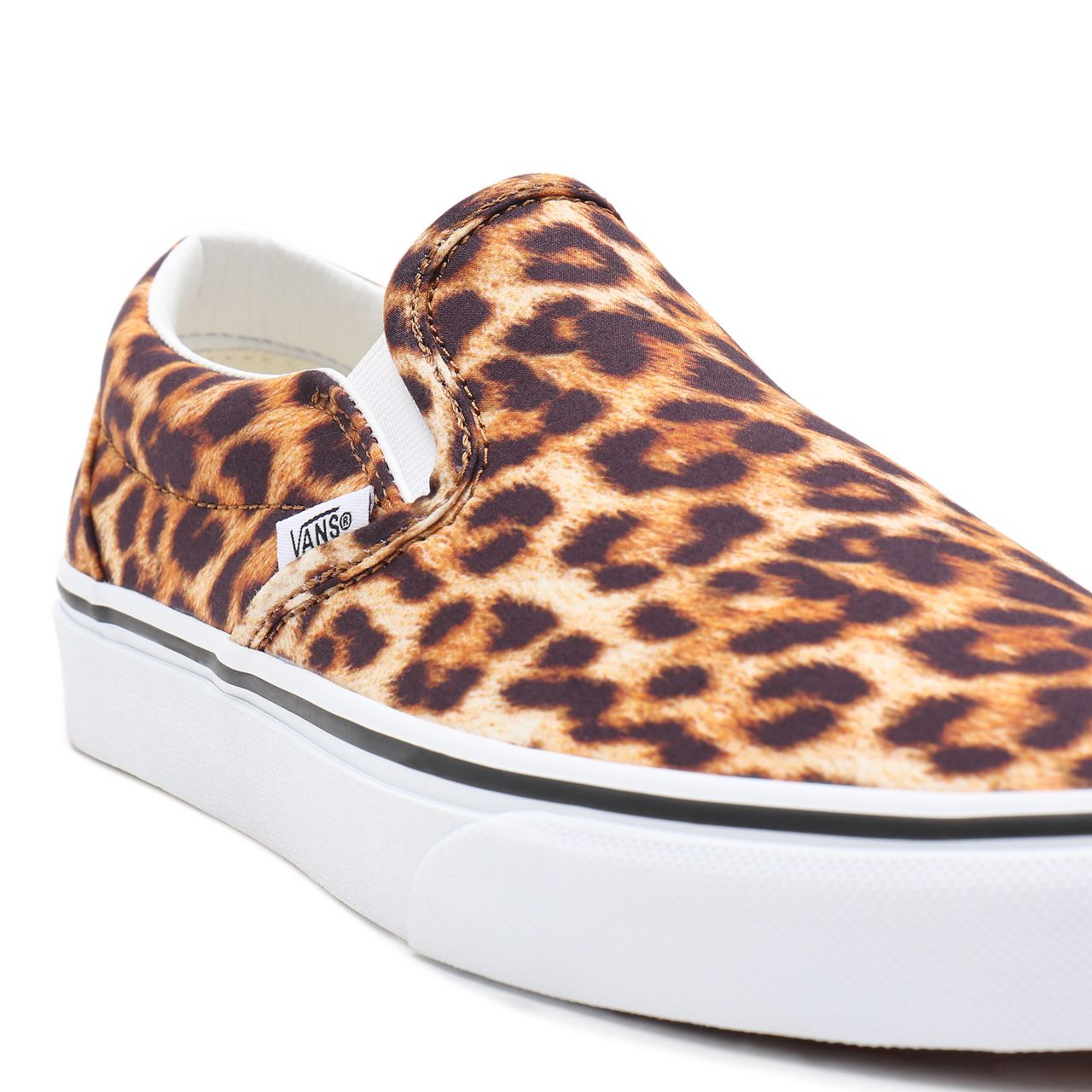 Vans Leopard Classic Slip-On Black Classic Womens - (Leopard) Black/True White VN0A5AO83I6 Shoes