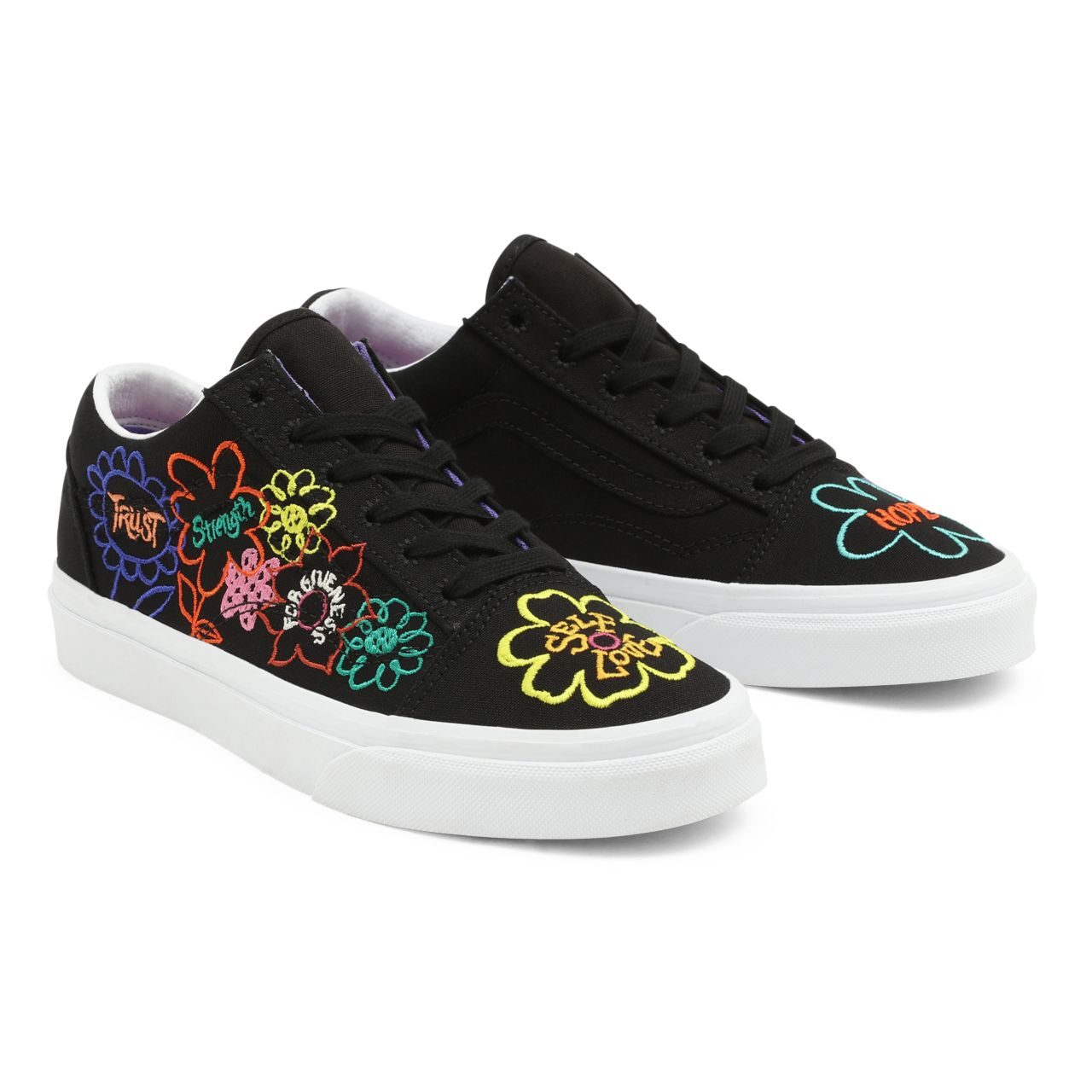 Vans Cultivate Care Old Skool Black Classic Womens - (Cultivate Care) Garden/True White VN0A5KRF8BC Shoes