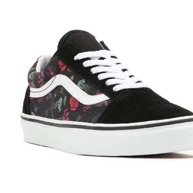 Vans Pressed Floral Old Skool Black Classic Womens - (Pressed Floral) Black/True White VN0A5JMI8N8 Shoes