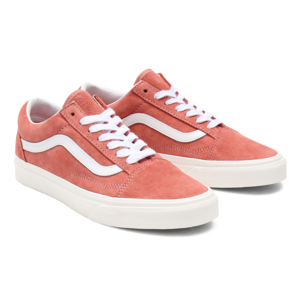 Vans Pig Suede Old Skool Pink Classic Womens - (Pig Suede) terra cotta/snow white VN0A38G19GA Shoes