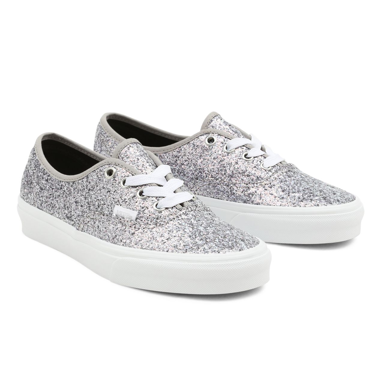 Vans Shiny Party Authentic Silver Classic Womens - (Shiny Party) Silver/True White VN0A5KRD8E5 Shoes