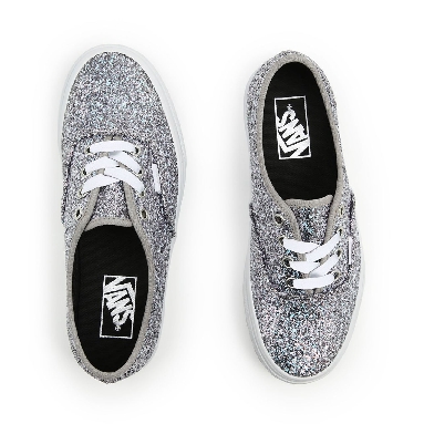 Vans Shiny Party Authentic Silver Classic Womens - (Shiny Party) Silver/True White VN0A5KRD8E5 Shoes