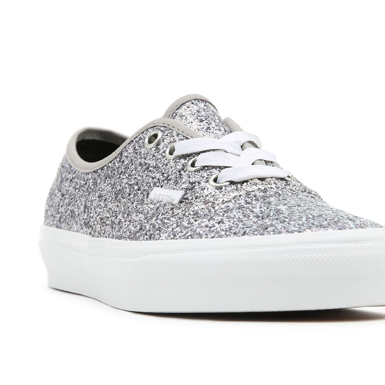 Vans Shiny Party Authentic Silver Classic Womens - (Shiny Party) Silver/True White VN0A5KRD8E5 Shoes