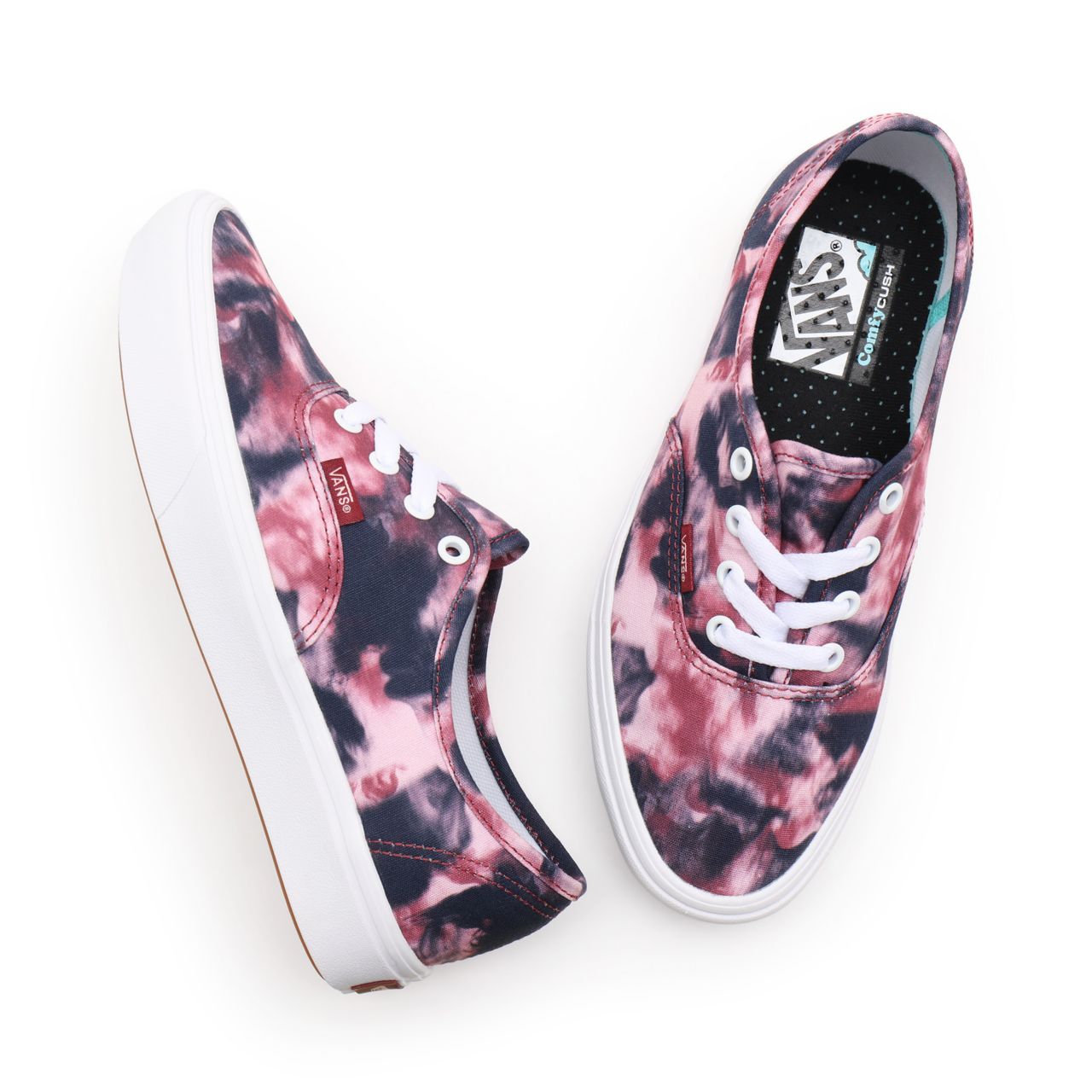 Vans Grunge Wash ComfyCush Authentic Pink Classic Womens - (Grunge Wash) multi/tie-dye VN0A3WM79JZ Shoes