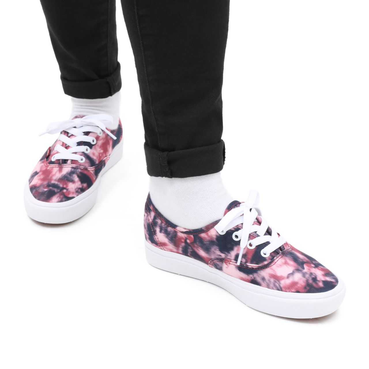 Vans Grunge Wash ComfyCush Authentic Pink Classic Womens - (Grunge Wash) multi/tie-dye VN0A3WM79JZ Shoes