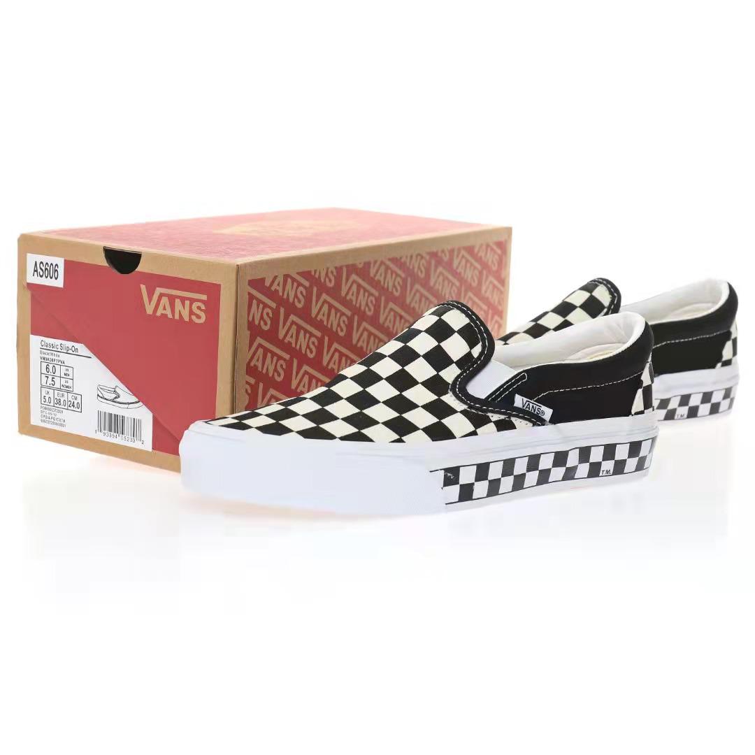 Vans Slip-On Checkerboard Mens Womens - Black/White VN0A5JJ19JA1-1 Shoes