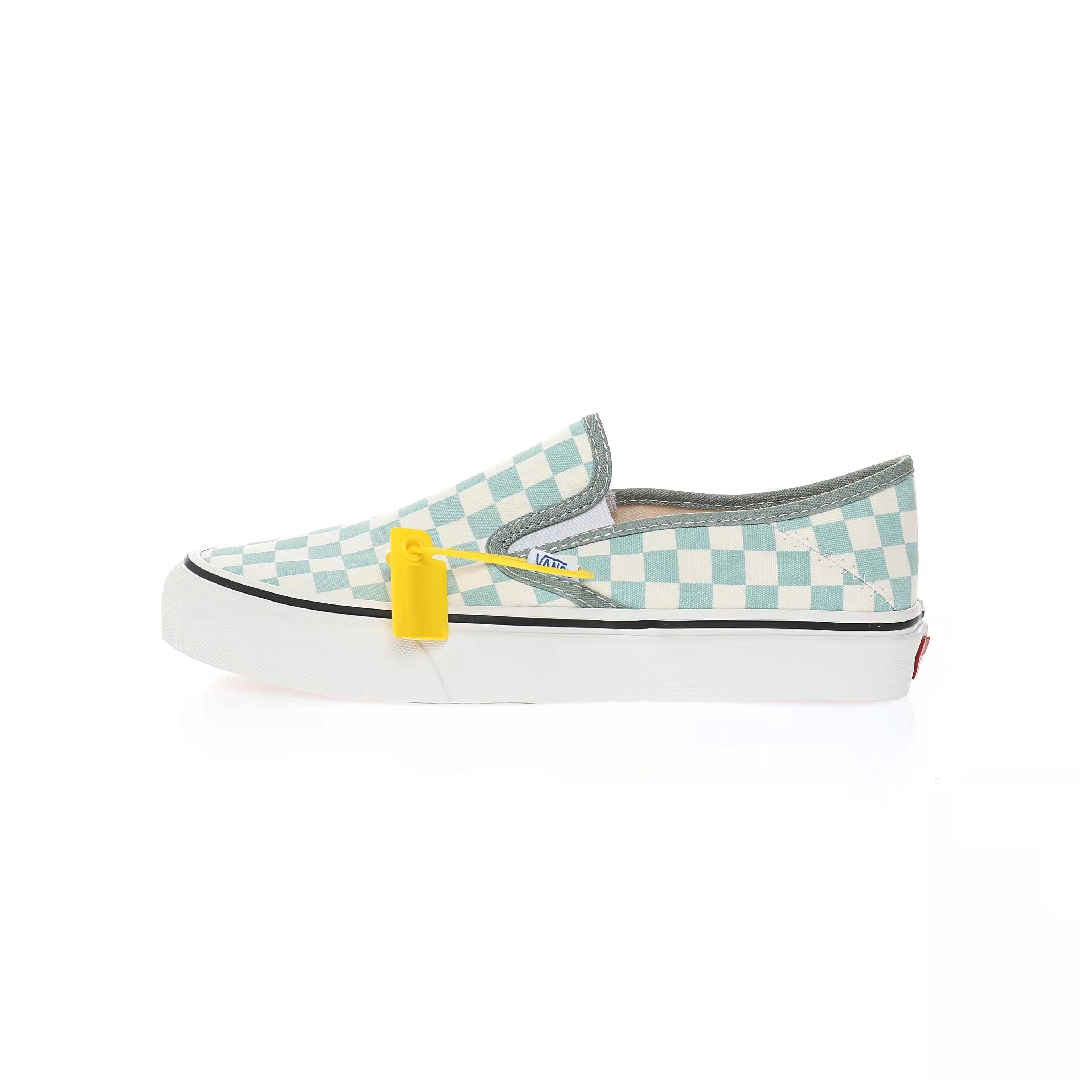 Vans Slip-On Checkerboard Mens Womens - Green/White VN0A5HYQB8O Shoes