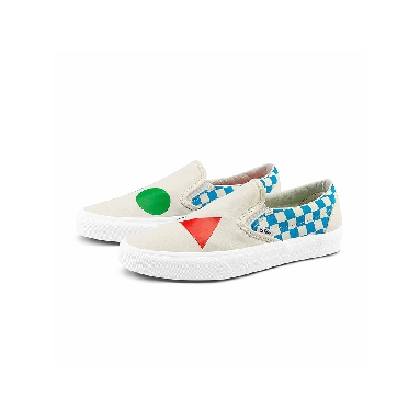 Vans x Moca Slip-On Checkerboard Mens Womens - Logo/Cyan VN000XG88MY Shoes