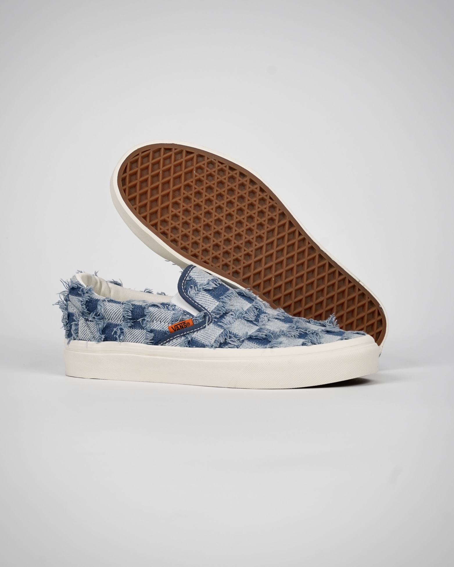 Vans Slip-On Stackform Woven Womens - Denim/Multi VN0A7Q5MB6A-1 Shoes