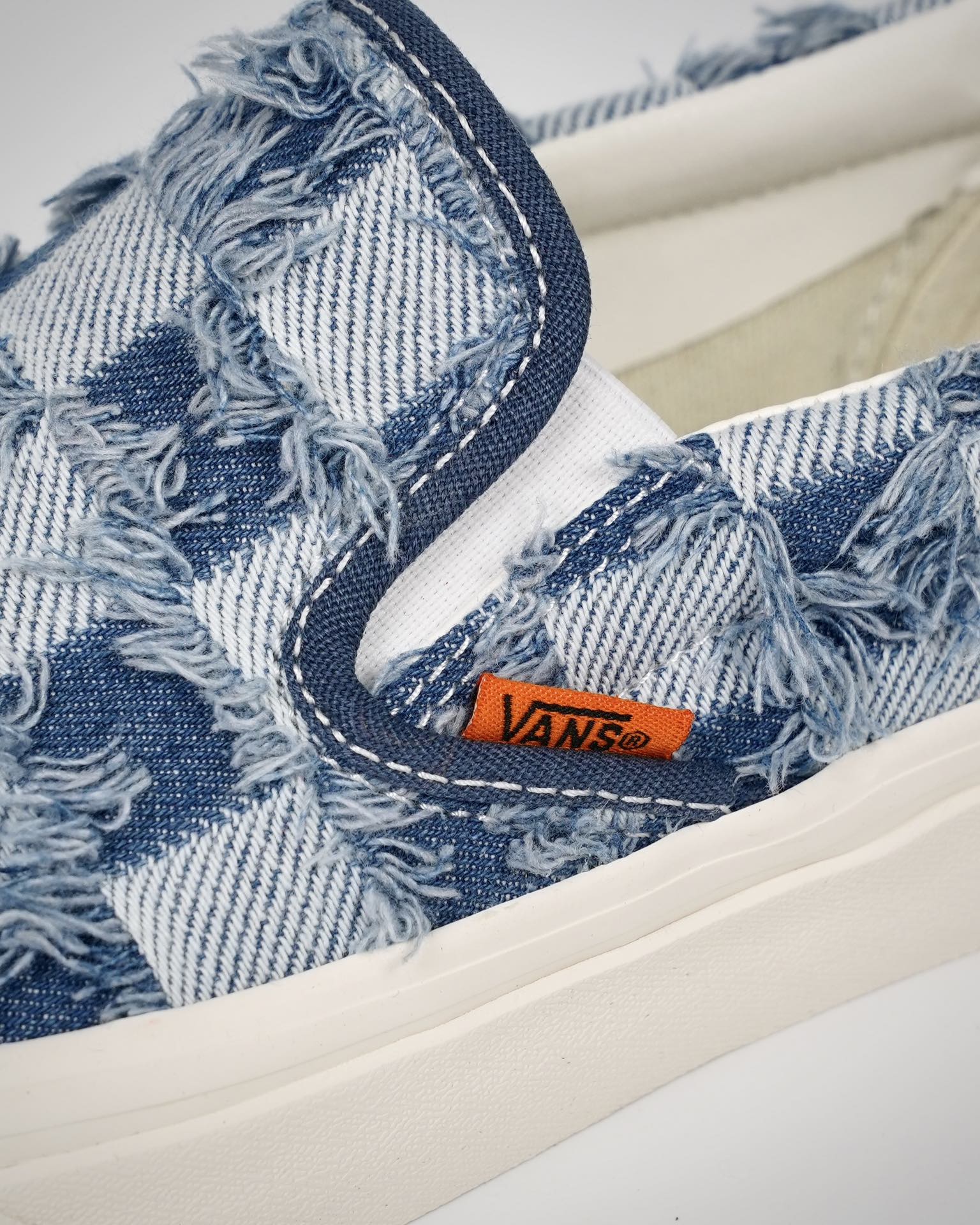 Vans Slip-On Stackform Woven Womens - Denim/Multi VN0A7Q5MB6A-1 Shoes