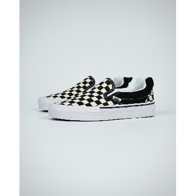 Vans Knu Slip Checkerboard Mens Womens - Black/True White VN0009QDQXH Shoes