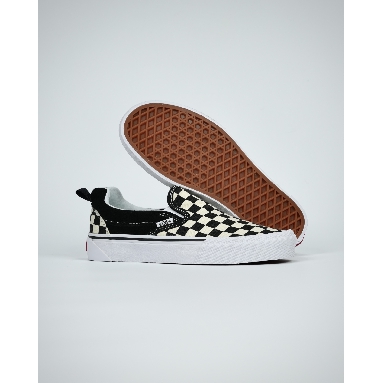 Vans Knu Slip Checkerboard Mens Womens - Black/True White VN0009QDQXH Shoes