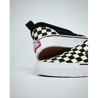 Vans Knu Slip Checkerboard Mens Womens - Black/True White VN0009QDQXH Shoes