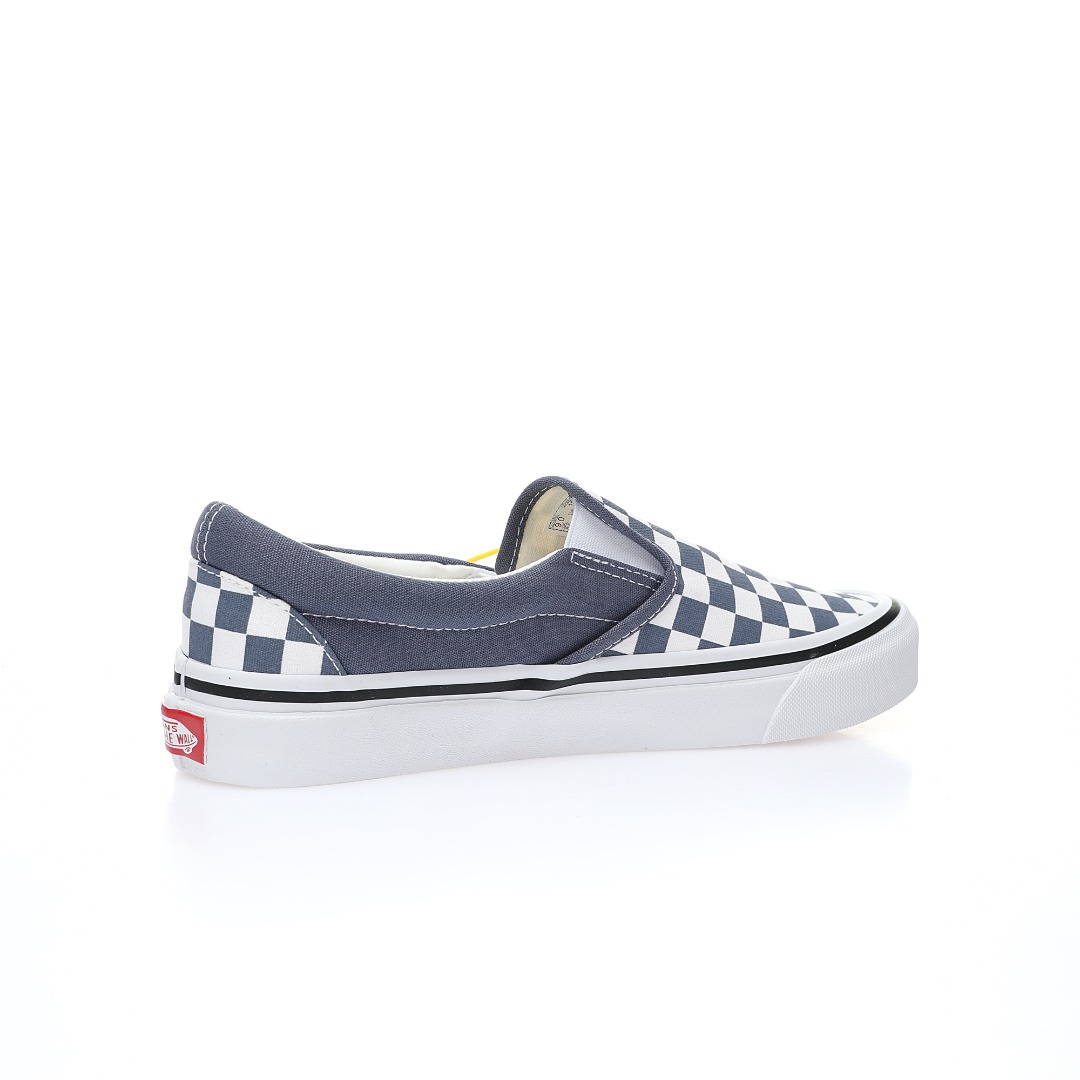 Vans Slip-On Checkerboard Mens Womens - Blue Granite/True White VN0A4U382P8 Shoes