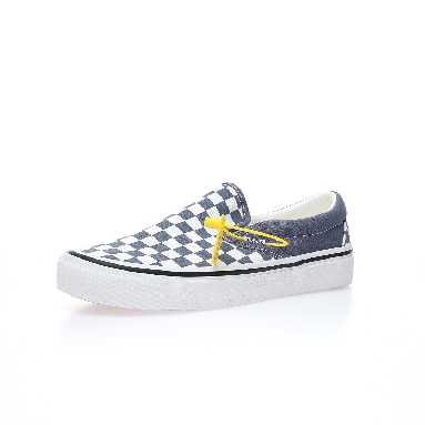 Vans Slip-On Checkerboard Mens Womens - Blue Granite/True White VN0A4U382P8 Shoes