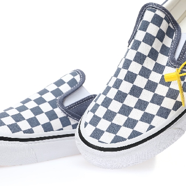 Vans Slip-On Checkerboard Mens Womens - Blue Granite/True White VN0A4U382P8 Shoes